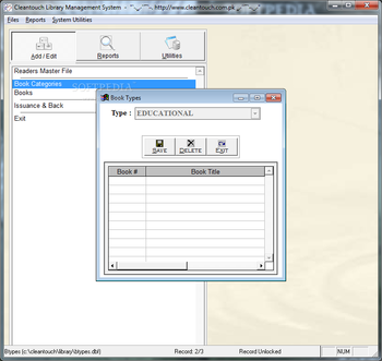 Cleantouch Library Management System screenshot 3