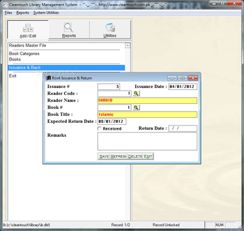 Cleantouch Library Management System screenshot 5