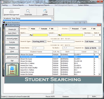 Cleantouch School Management System screenshot 2