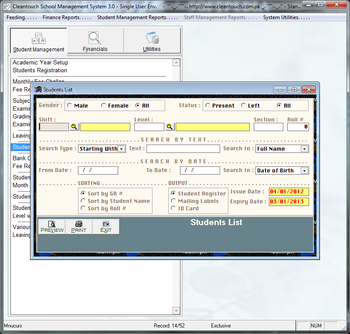 Cleantouch School Management System screenshot 8