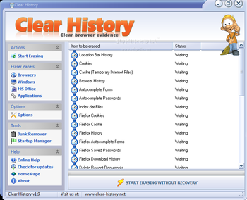 Clear History screenshot
