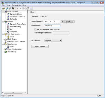 ClearBox Enterprise RADIUS Server screenshot