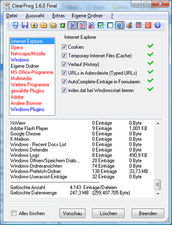 ClearProg screenshot