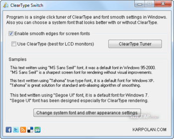 ClearType Switch screenshot 2