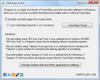 ClearType Switch screenshot 3