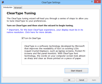 ClearType Tuner PowerToy screenshot