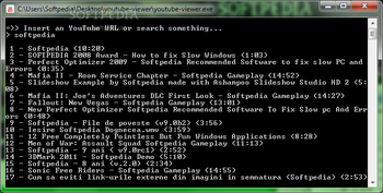 CLI Youtube Viewer screenshot