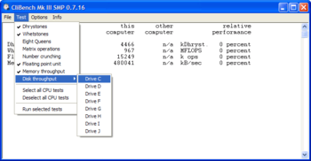 CliBench Mk III SMP screenshot 2