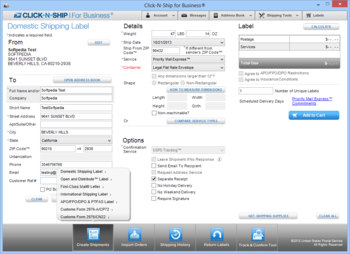 Click-N-Ship for Business screenshot 3