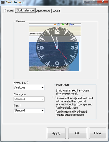 Click-thru Ghost Clock screenshot 3