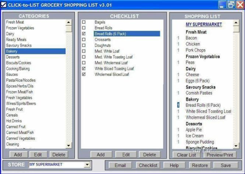 Click to List Grocery Shopping List screenshot 2