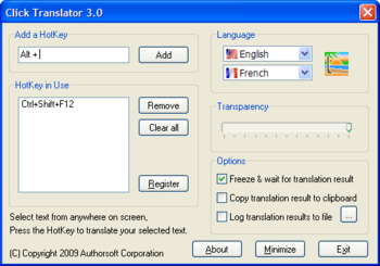 Click Translator screenshot