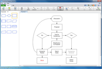 ClickCharts Free Diagram and Flowchart Maker screenshot