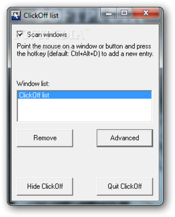 ClickOff Portable screenshot
