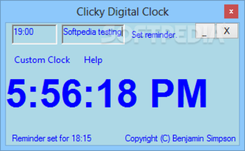 Clicky Digital Clock screenshot