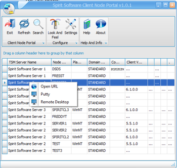 Client Node Portal screenshot