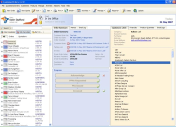 Clientem CustomerOrders screenshot