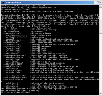 CliMail screenshot