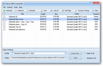 Clip to MP3 Converter screenshot