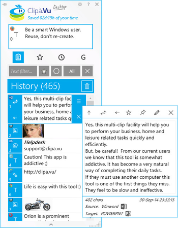 Clipa.Vu Clipboard Desktop screenshot
