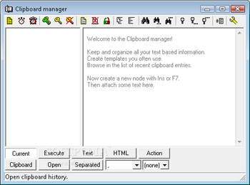 Clipboard manager screenshot