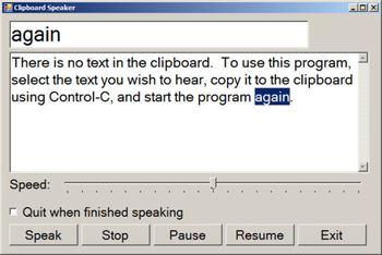Clipboard Speaker screenshot