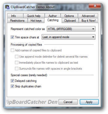 ClipBoardCatcher screenshot 2