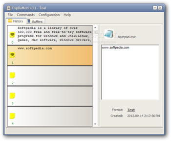 ClipBuffers screenshot