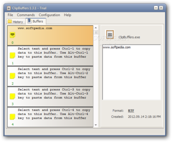 ClipBuffers screenshot 2