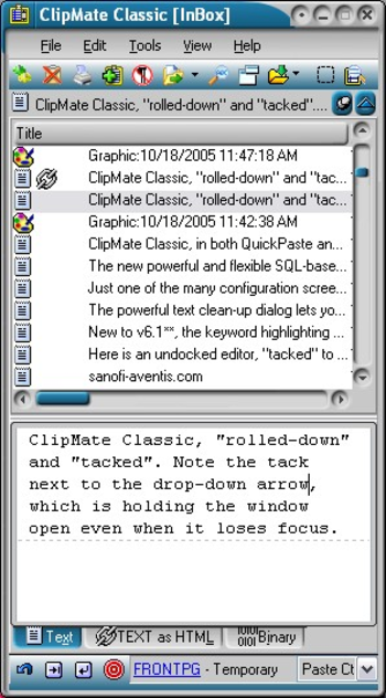 ClipMate Clipboard Extender screenshot 2