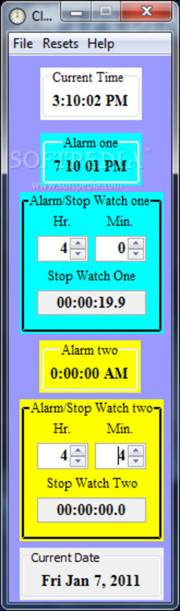 Clock screenshot