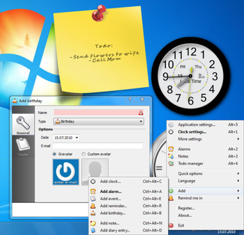 Clock-on-Desktop Extended screenshot