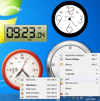 Clock-on-Desktop Pro screenshot