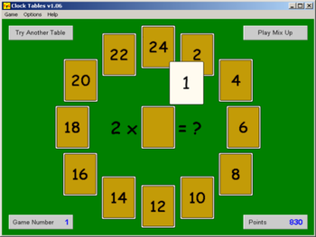 Clock Tables screenshot