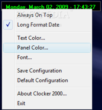 Clocker 2000 screenshot