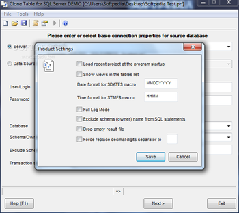 Clone Table for SQL Server screenshot 2