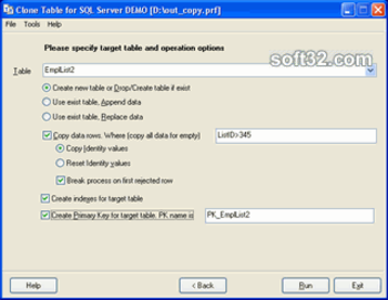Clone Table for SQL Server screenshot 3