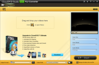 CloneDVD Studio Free FLV Converter screenshot