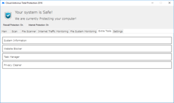 Cloud Antivirus Total Protection 2016 screenshot