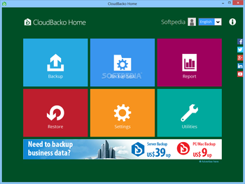 CloudBacko Home screenshot