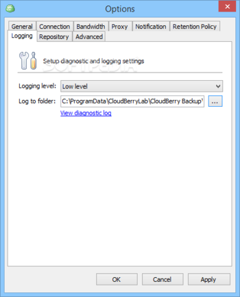 CloudBerry Backup Server Edition screenshot 12