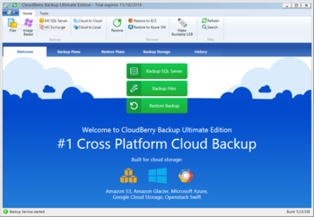 CloudBerry Backup Ultimate Edition screenshot