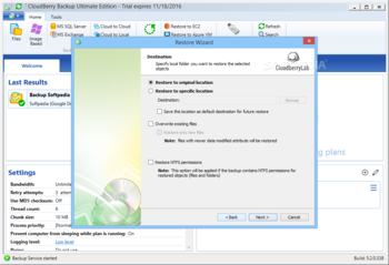 CloudBerry Backup Ultimate Edition screenshot 19