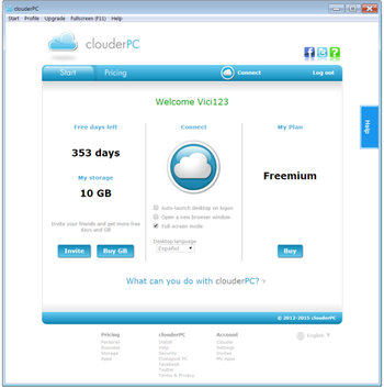 ClouderPC screenshot 2