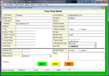 Club Manager screenshot