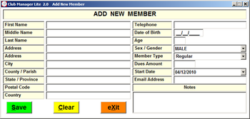 Club Manager Lite screenshot