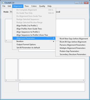 Clustal X screenshot