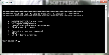 ClustalW screenshot