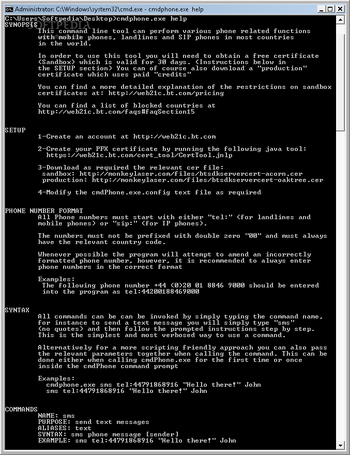 cmdPhone screenshot
