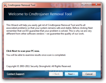 Cmdtrojaner Removal Tool screenshot